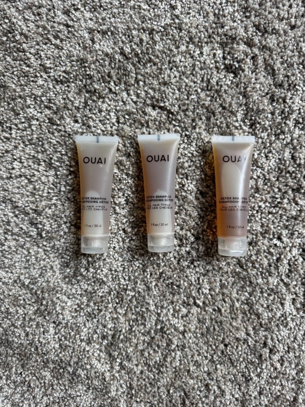 (3) OUAI Detox Shampoo  Travel Size 1 oz. each NEW